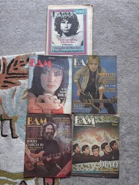 1980s BAM Vintage Music Magazine Cover Collection - Assorted Colors